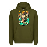 Army Green Can't be tamed cow Premium Hoodie - HowdyJamesFarm