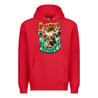 Red Can't be tamed cow Premium Hoodie - HowdyJamesFarm