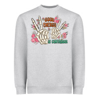 Heather Grey good energy is contagious Heavyweight Sweatshirt - MaliasSmallBusiness