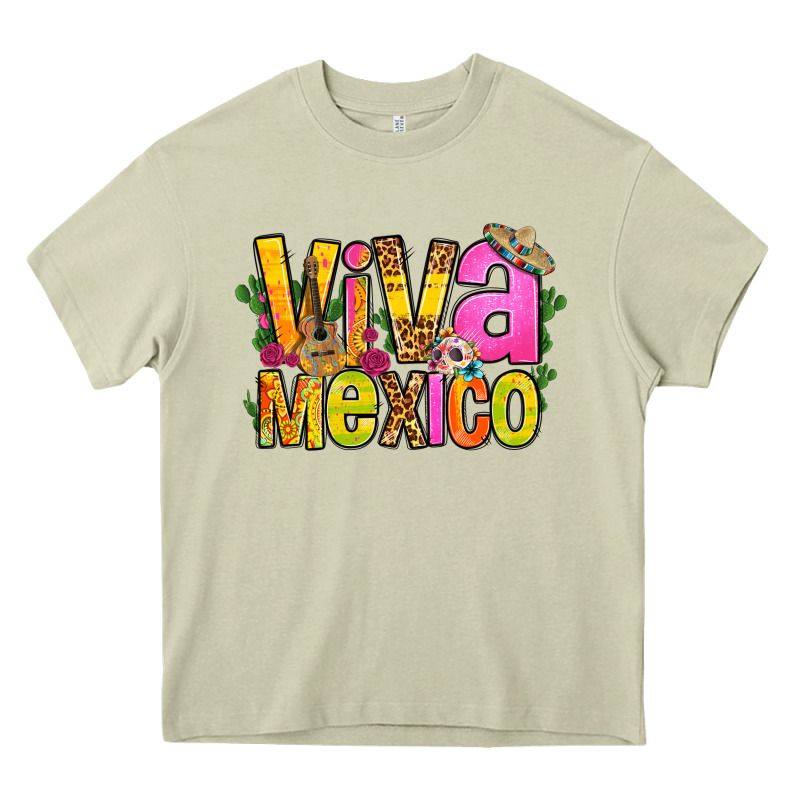 Viva Mexico Long Live Mexico Heavy Core Tee by FaDigitalArtStudio | Teevron