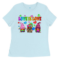 Baby Blue lgbtq love is love gnomes Ladies Tee - HRA Design Shop