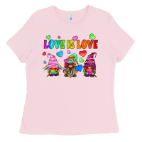 Bubblegum Pink lgbtq love is love gnomes Ladies Tee - HRA Design Shop
