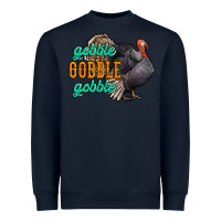 Navy Thanksgiving turkey gobble gobble Heavyweight Sweatshirt - NancyCooperArtShop