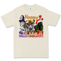 Bone Happy Hallothanksmas Cats Premium Tee - BundleAndBundleShop
