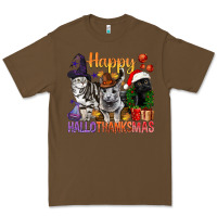 Cacao Happy Hallothanksmas Cats Premium Tee - BundleAndBundleShop