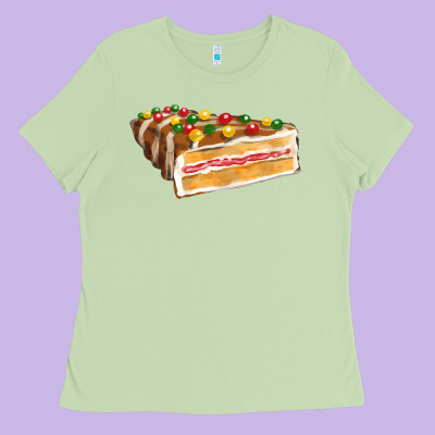 Chocolate Christmas Cake Fa Element Ladies Tee Designed By Fadigitalartstudio