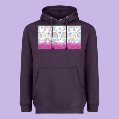 Doodle Doodle Rainbow Heavyweight Hoodie Designed By Tumblerdesignbyshophia