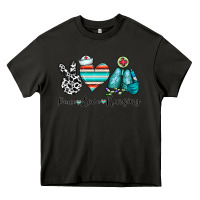 Asphalt peace love nursing Heavy Core Tee - CowhideDigitalArt