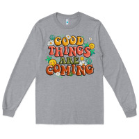 Heather Grey good things are coming Long Sleeve Tee - MaliasSmallBusiness