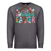 Charcoal Heather Happy Easter Nurse Easter Day Premium Sweatshirt - HowdyJamesFarm