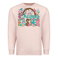 Pale Pink Happy Easter Nurse Easter Day Premium Sweatshirt - HowdyJamesFarm