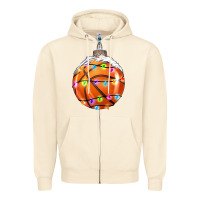 Sandshell Christmas Basketball Zipper Hoodie - RanaPortraitStore