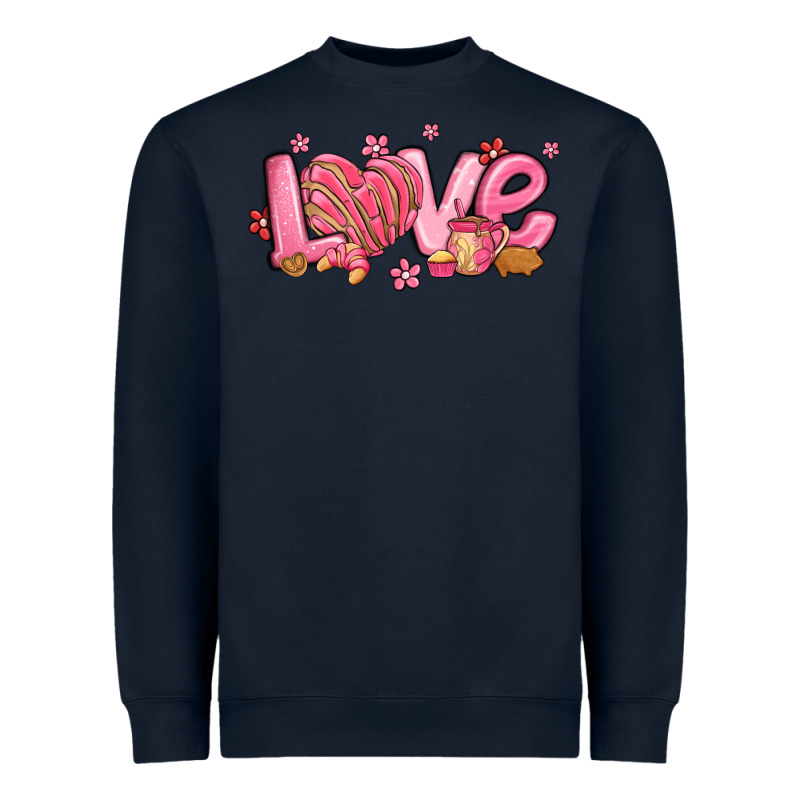 Love Mexican Conchas Valentines Day Heavyweight Sweatshirt by MaliasSmallBusiness | Teevron