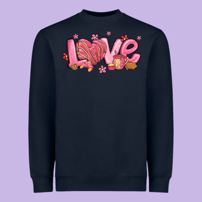 Love Mexican Conchas Valentines Day Heavyweight Sweatshirt Designed By Maliassmallbusiness