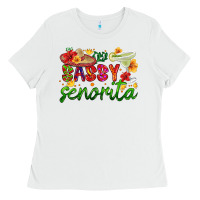 White sassy senorita Ladies Tee - HRA Design Shop