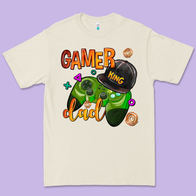 Gamer Dad Premium Tee Designed By Adodesignshop