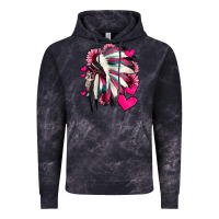 Cloud Black indian headdress with hearts valentine's day Vintage Hoodie - Jasminsmagicworld