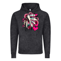 Vintage Black indian headdress with hearts valentine's day Vintage Hoodie - Jasminsmagicworld