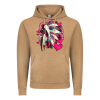 Vintage Camel indian headdress with hearts valentine's day Vintage Hoodie - Jasminsmagicworld