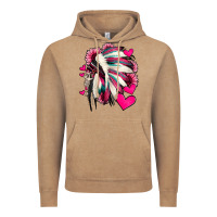 Vintage Coffee indian headdress with hearts valentine's day Vintage Hoodie - Jasminsmagicworld