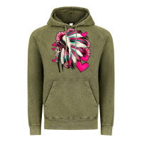 Vintage Olive indian headdress with hearts valentine's day Vintage Hoodie - Jasminsmagicworld