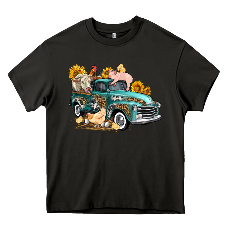 Western Farm Truck Coop Animals Farm Animals Heavy Core Tee by FaDigitalArtStudio | Teevron