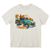 Cream western farm truck coop animals farm animals Heavy Core Tee - FaDigitalArtStudio
