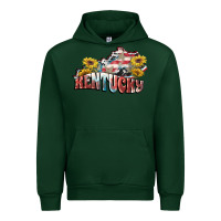 Forest Green Kentucky 4th of July Urban Hoodie - FaDigitalArtStudio