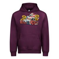 Mauve Wine Kentucky 4th of July Urban Hoodie - FaDigitalArtStudio