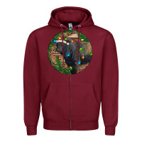 Black Angus Bull With Christmas Lights Zipper Hoodie | Teevron