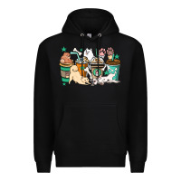 Black Dog coffee cups Premium Hoodie - HowdyJamesFarm