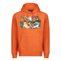 Carrot Dog coffee cups Premium Hoodie - HowdyJamesFarm