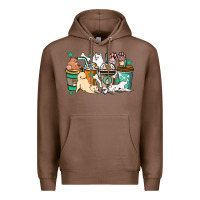 Chestnut Dog coffee cups Premium Hoodie - HowdyJamesFarm