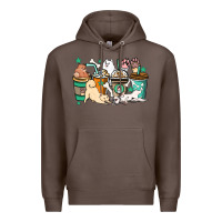 Coffee Dog coffee cups Premium Hoodie - HowdyJamesFarm