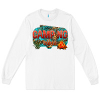 White camping vibes Long Sleeve Tee - NancyCooperArtShop