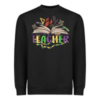 Black teacher mardi gras Heavyweight Sweatshirt - MaliasSmallBusiness