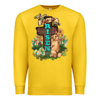 Lemon He is risen Bunny Cross Easter Day Premium Sweatshirt - HowdyJamesFarm