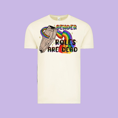 Gender Roles Are Dead Vintage Tee Designed By Maliassmallbusiness
