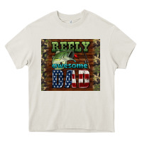 Cream reely awesome dad Heavy Core Tee - HRA Design Shop