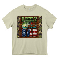 Mossy reely awesome dad Heavy Core Tee - HRA Design Shop
