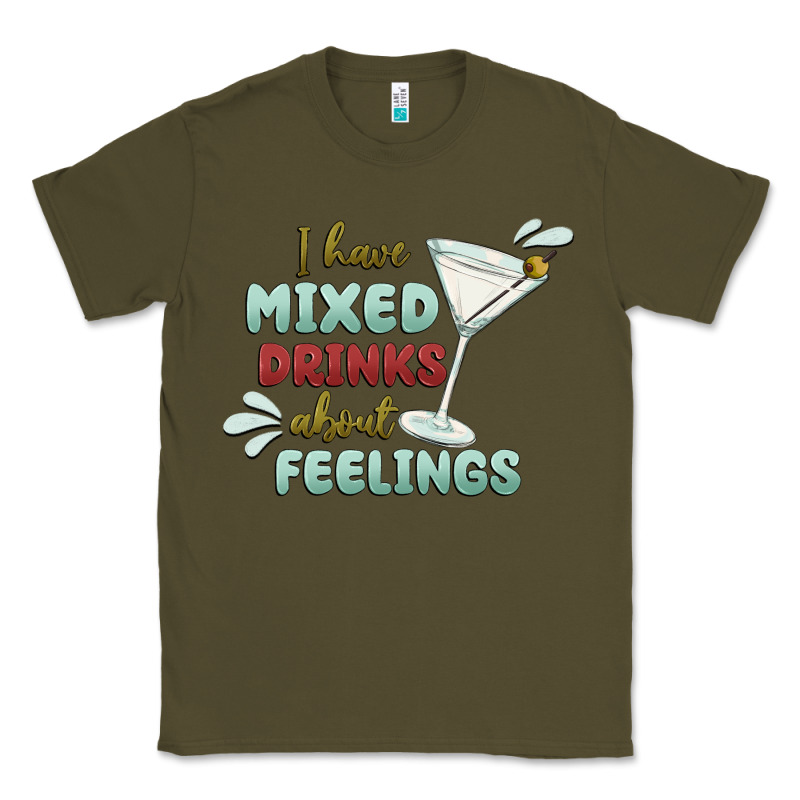 I Have Mixed Drinks About Feeling Classic Tee by MaliasSmallBusiness | Teevron
