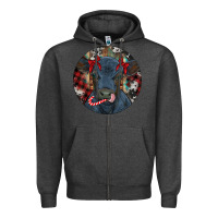 Charcoal Heather Black Angus Calf Christmas Zipper Hoodie - RanaPortraitStore