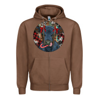 Chestnut Black Angus Calf Christmas Zipper Hoodie - RanaPortraitStore
