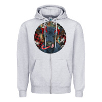 Heather Grey Black Angus Calf Christmas Zipper Hoodie - RanaPortraitStore