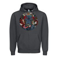 Smoke Black Angus Calf Christmas Zipper Hoodie - RanaPortraitStore