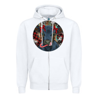 White Black Angus Calf Christmas Zipper Hoodie - RanaPortraitStore