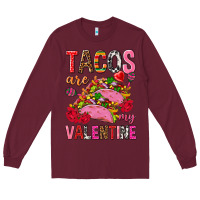 Burgundy tacos are my valentine Long Sleeve Tee - NancyCooperArtShop
