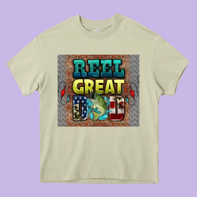 Reel Great Dad Heavy Core Tee Designed By Hra Design Shop