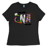 Black Halloween CNA Ladies Tee - CowhideDigitalArt