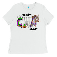 White Halloween CNA Ladies Tee - CowhideDigitalArt